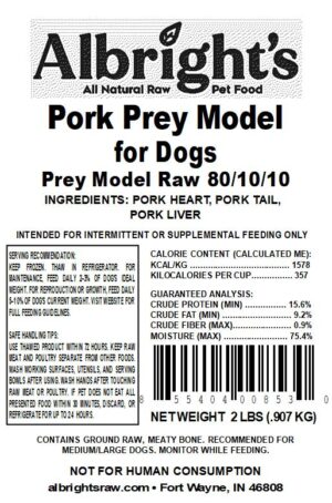 Prey Model Formulas