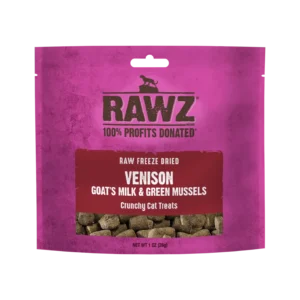 Freeze Dried Venison, Goat's Milk & Green Mussels Crunchy Cat Treats 1 oz